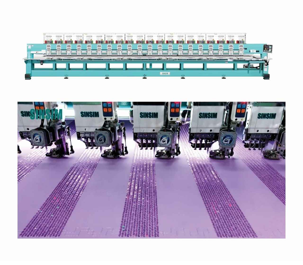 Sinsim Brand 1500 RPM Embroidery Machine